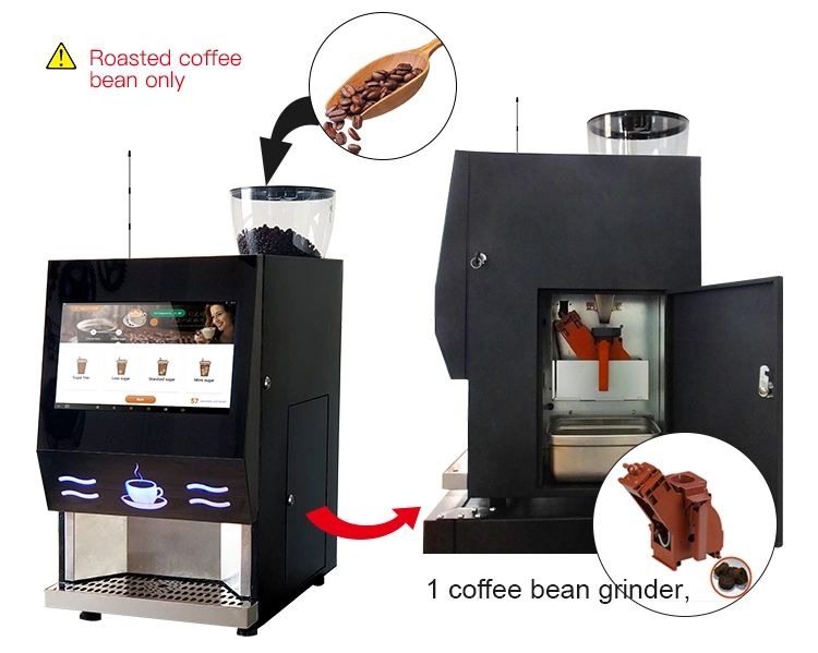 GS Hot Sale Coffee Maker Machine Office Table Top Water Dispenser for Freshly Ground Brewed Coffee Vending Machine Beverage Vending Machine